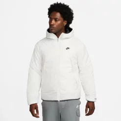 Men's Nike Therma-FIT Legacy Reversible Hooded Jacket -Clearance Sales Store 5581463 Phantom Smoke Grey