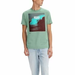 Men's Levi's® Silvertab™ Logo Graphic Tee -Clearance Sales Store 5581955 Dusty Aqua