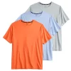 Big & Tall FLX 3-Pack Dynamic Comfort Tee Set -Clearance Sales Store 5583339 Coral Ocean