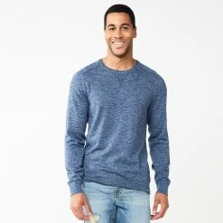 Men's Sonoma Goods For Life® Supersoft Crewneck Sweater -Clearance Sales Store 5585770 Navy