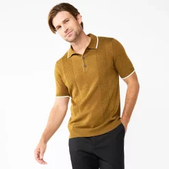 Men's Apt. 9® Ribbed Sweater Polo 9 Men's Apt. 9® Ribbed Sweater Polo -Clearance Sales Store 5585897 Autumn Gold Heather