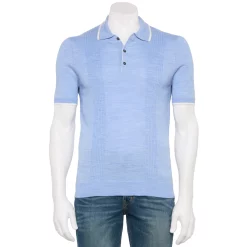 Men's Apt. 9® Ribbed Sweater Polo 11 Men's Apt. 9® Ribbed Sweater Polo -Clearance Sales Store 5585897 Blue Heather