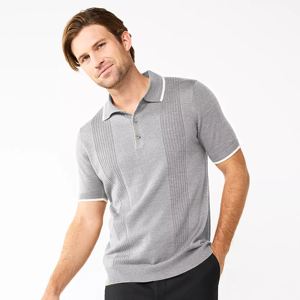 Men's Apt. 9® Ribbed Sweater Polo 4 Men's Apt. 9® Ribbed Sweater Polo - Image 2