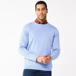 Men's Apt. 9® Merino Wool Blend Sweater -Clearance Sales Store 5586557 Blue Heather