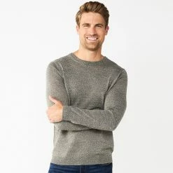 Men's Apt. 9® Merino Wool Blend Sweater -Clearance Sales Store 5586557 Brown Marl