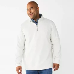 Big & Tall Sonoma Goods For Life® Quarter-Zip Fleece -Clearance Sales Store 5591255 Natural