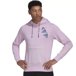 Men's adidas Essentials BrandLove Fleece Hoodie -Clearance Sales Store 5593275 Bliss Lilac