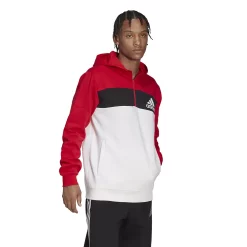 Men's adidas Quarter-Zip Hooded Track Top -Clearance Sales Store 5593299 ALT2