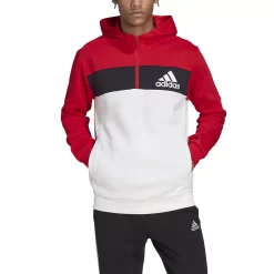 Men's adidas Quarter-Zip Hooded Track Top -Clearance Sales Store 5593299 ALT5