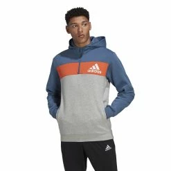 Men's adidas Quarter-Zip Hooded Track Top -Clearance Sales Store 5593299 Wonder Steel