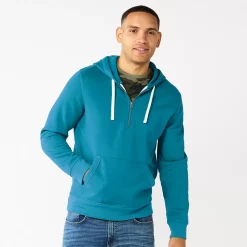 Men's Sonoma Goods For Life® Quarter-Zip Hoodie -Clearance Sales Store 5595318 Blue