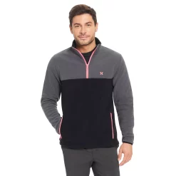 Men's Hurley 90s Quarter Zip Polar Fleece Jacket -Clearance Sales Store 5597907 ALT4