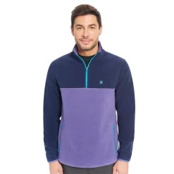 Men's Hurley 90s Quarter Zip Polar Fleece Jacket -Clearance Sales Store 5597907 Obsidian