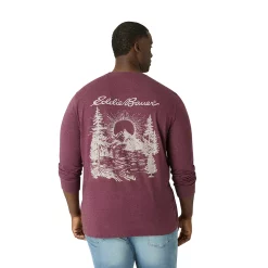 Big & Tall Eddie Bauer Graphic Tee -Clearance Sales Store 5598637 Berry
