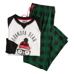 Men's Jammies For Your Families® Beary Cool "Grandpa Bear" Pajama Set by Cuddl Duds® -Clearance Sales Store 5599617 ALT2
