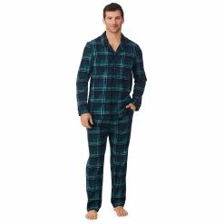 Men's Cuddl Duds Cozy Lodge Pajama Set -Clearance Sales Store 5608706 Green Plaid