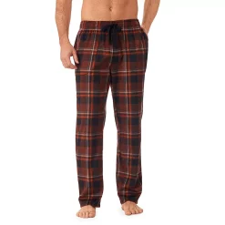 Men's Cuddl Duds® Fleece Pajama Pants -Clearance Sales Store 5608725 Brown Plaid