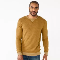 Men's Sonoma Goods For Life® Double Knit Crewneck -Clearance Sales Store 5616878 Brown