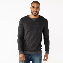 Men's Sonoma Goods For Life® Double Knit Crewneck -Clearance Sales Store 5616878 Charcoal