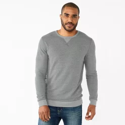 Men's Sonoma Goods For Life® Double Knit Crewneck -Clearance Sales Store 5616878 Gray