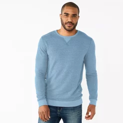 Men's Sonoma Goods For Life® Double Knit Crewneck -Clearance Sales Store 5616878 Light Blue