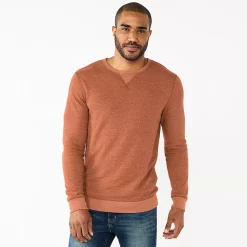 Men's Sonoma Goods For Life® Double Knit Crewneck -Clearance Sales Store 5616878 Maple