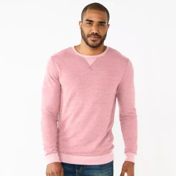 Men's Sonoma Goods For Life® Double Knit Crewneck -Clearance Sales Store 5616878 Pink