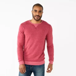 Men's Sonoma Goods For Life® Double Knit Crewneck -Clearance Sales Store 5616878 Red