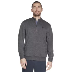 Men's Skechers® Hoodless Hoodie 1/4 Zip -Clearance Sales Store 5624144 Heather Charcoal