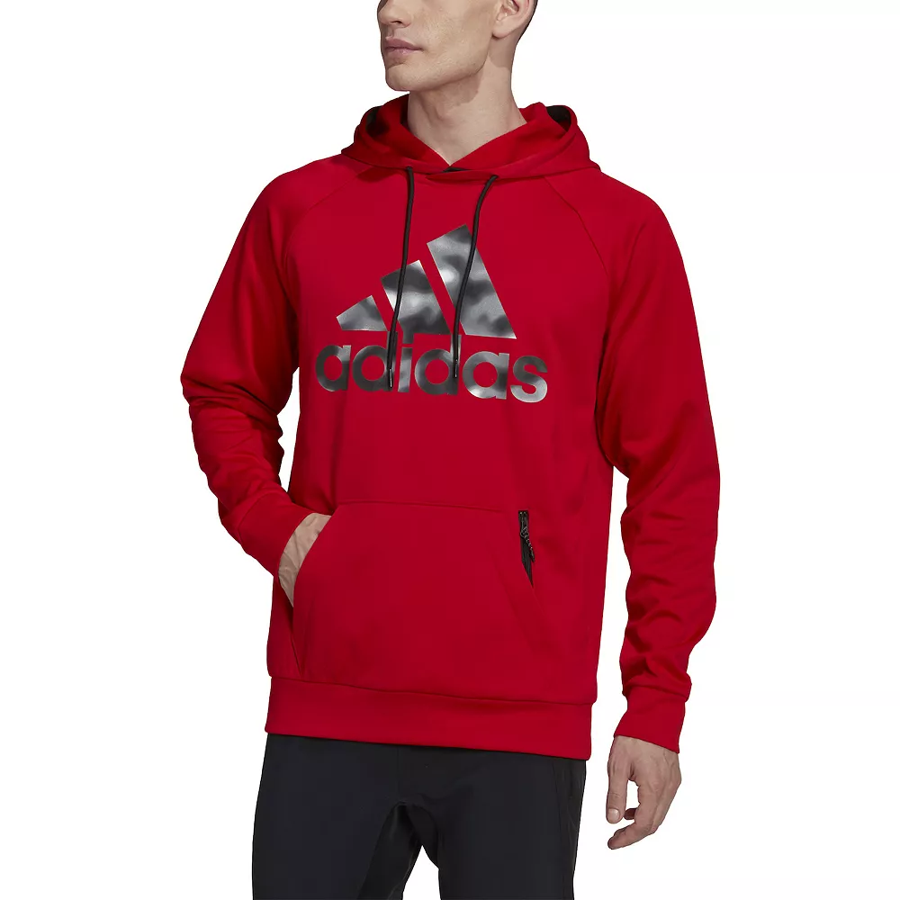 Men's adidas AEROREADY Game and Go Camo Logo Fleece Hoodie 9 Men's adidas AEROREADY Game and Go Camo Logo Fleece Hoodie - Image 7