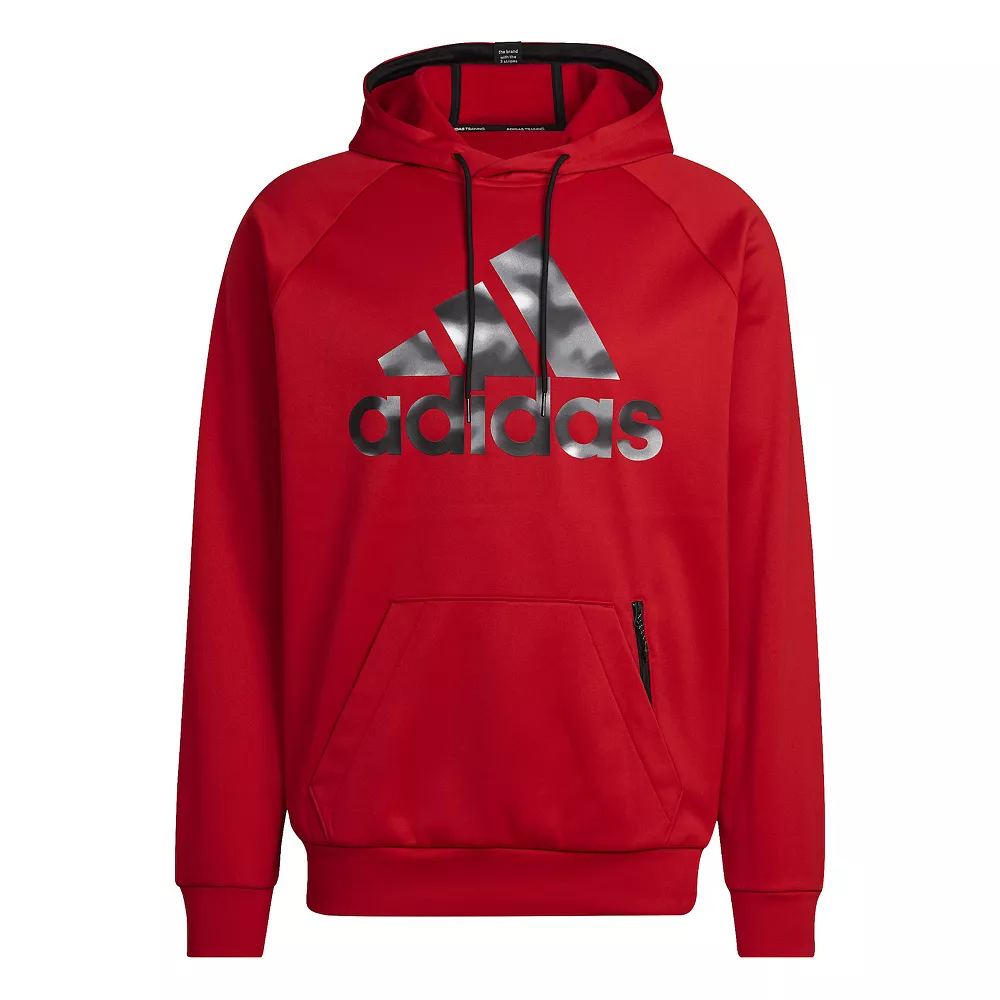 Men's adidas AEROREADY Game and Go Camo Logo Fleece Hoodie 10 Men's adidas AEROREADY Game and Go Camo Logo Fleece Hoodie - Image 8