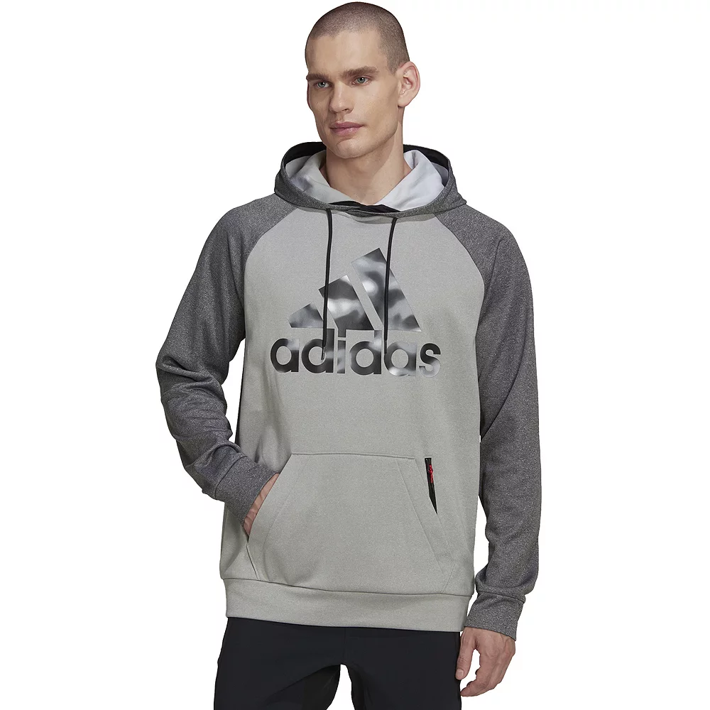 Men's adidas AEROREADY Game and Go Camo Logo Fleece Hoodie 4 Men's adidas AEROREADY Game and Go Camo Logo Fleece Hoodie - Image 2