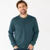Men's Apt. 9® Core Henley Top -Clearance Sales Store 5639564 Coal Blue