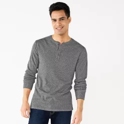Men's Apt. 9® Core Henley Top 27 Men's Apt. 9® Core Henley Top -Clearance Sales Store 5639564 Dark Gray