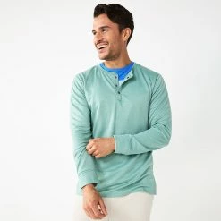 Men's Apt. 9® Core Henley Top 31 Men's Apt. 9® Core Henley Top -Clearance Sales Store 5639564 Green