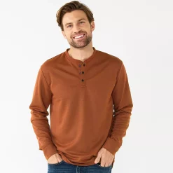 Men's Apt. 9® Core Henley Top 33 Men's Apt. 9® Core Henley Top -Clearance Sales Store 5639564 Marmalade