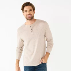 Men's Apt. 9® Core Henley Top 26 Men's Apt. 9® Core Henley Top -Clearance Sales Store 5639564 Oatmeal