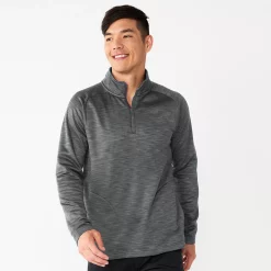 Men's Tek Gear® Quarter-Zip Performance Golf Fleece -Clearance Sales Store 5643977 Hawk Grey