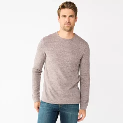 Men's Sonoma Goods For Life® Thermal Crew -Clearance Sales Store 5644228 Brown