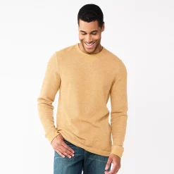 Men's Sonoma Goods For Life® Thermal Crew -Clearance Sales Store 5644228 Gold