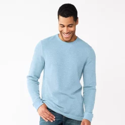 Men's Sonoma Goods For Life® Thermal Crew -Clearance Sales Store 5644228 Light Blue