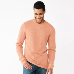 Men's Sonoma Goods For Life® Thermal Crew -Clearance Sales Store 5644228 Orange
