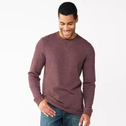 Men's Sonoma Goods For Life® Thermal Crew -Clearance Sales Store 5644228 Plum