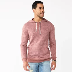 Men's Sonoma Goods For Life® Double-Knit Hoodie -Clearance Sales Store 5644399 Red Stripe