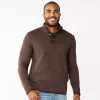 Men's Sonoma Goods For Life® Quilted Quarter-Snap Fleece -Clearance Sales Store 5644428 Brown