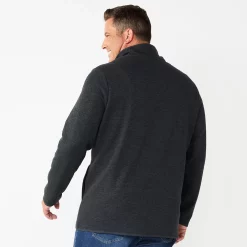 Big & Tall Sonoma Goods For Life® Quilted Quarter-Snap Top -Clearance Sales Store 5646708 ALT