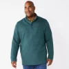 Big & Tall Sonoma Goods For Life® Quilted Quarter-Snap Top -Clearance Sales Store 5646708 Turquoise
