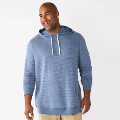 Men's Big & Tall Sonoma Goods For Life® Double Knit Hoodie 18 Men's Big & Tall Sonoma Goods For Life® Double Knit Hoodie -Clearance Sales Store 5646806 Navy Stripe