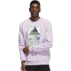 Men's adidas Graphic Fleece Sweatshirt -Clearance Sales Store 5649880 Bliss Lilac