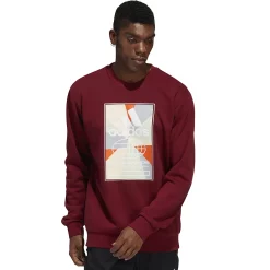 Men's adidas Graphic Fleece Sweatshirt -Clearance Sales Store 5649880 Collegiate Burgundy